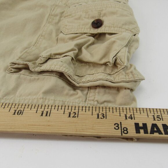 Oleg Cassinni Men's Khaki Flat Front Cargo Pocket Chino Shorts Size 48X8 - Picture 6 of 7